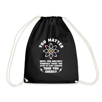 You Matter Unless You Multiply Yourself - Drawstring Bag - black - Front
