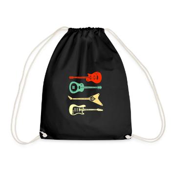 Guitar Player Gitarre - Drawstring Bag - black - Front