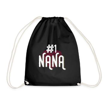 Großmutter Nana #1 - Turnbeutel - Schwarz - Vorne