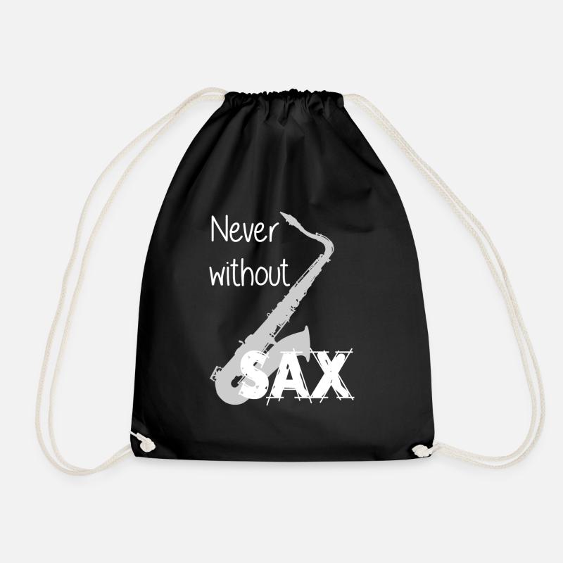 Saxofon / Nicht ohne Saxofon / Jazz / Sax - Turnbeutel - Schwarz