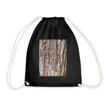 Arbre, bois, écorce, écorce, motif - Sac de sport léger - noir - Devant