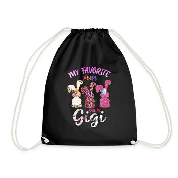 My Favorite Peeps Call Me Gigi - Drawstring Bag - black - Front