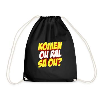 Komen ou ral sa ou - Sac de sport léger - noir - Devant