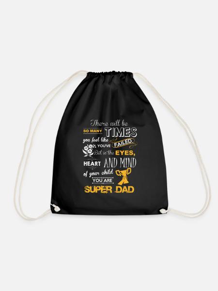 Du bist mein Super-Vater, Vatertagsgeschenk. - Turnbeutel - Schwarz