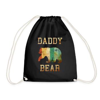 Papa Bär - Turnbeutel - Schwarz - Vorne