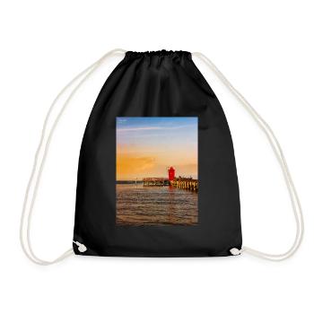 phare coucher de soleil lignano italie - Sac de sport léger - noir - Devant