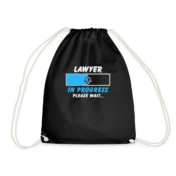 Lawyer In Progress - Drawstring Bag - black - Front