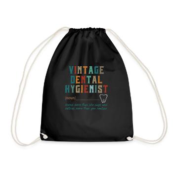 Hygiéniste dentaire vintage - Sac de sport léger - noir - Devant