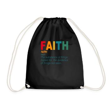 Faith - Drawstring Bag - black - Front