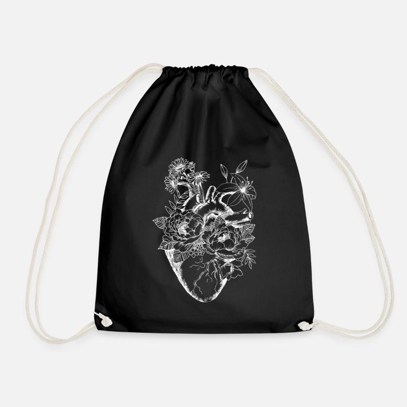 Coeur d'anatomie - Sac de sport léger - noir