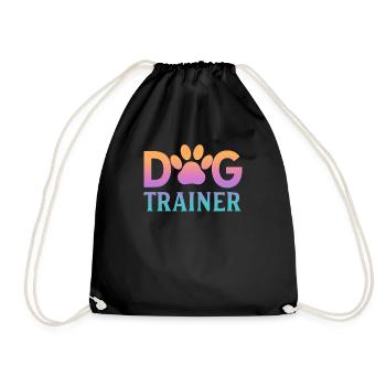 Dog Trainer - Drawstring Bag - black - Front