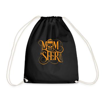 Chemise Momster Halloween pour femme Crâne de pain désordonné - Sac de sport léger - noir - Devant