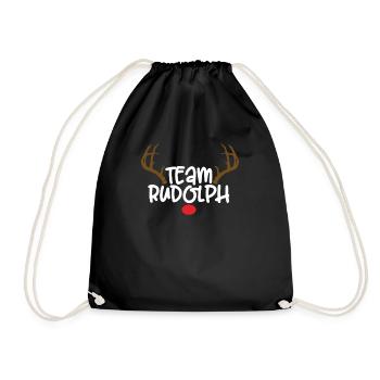 Team Rudolph - Drawstring Bag - black - Front