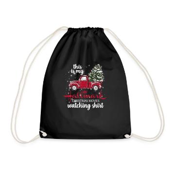 This Is My Christmas Movies Watching - Drawstring Bag - black - Front