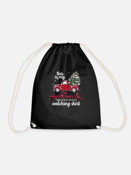 This Is My Christmas Movies Watching - Drawstring Bag - black