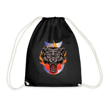 Monster Werewolf - Drawstring Bag - black - Front