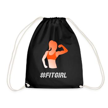 fitgirl design - Turnbeutel - Schwarz - Vorne