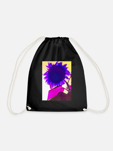summer flower pop art - Drawstring Bag - black