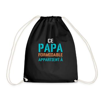 Dad Great Personalized Gift Father's Day - Drawstring Bag - black - Front