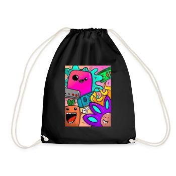 Kawaii fun - Turnbeutel - Schwarz - Vorne