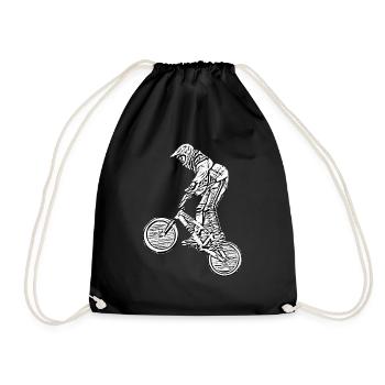 BMX Rennen Rennen Mountainbike Motocross - Turnbeutel - Schwarz - Vorne