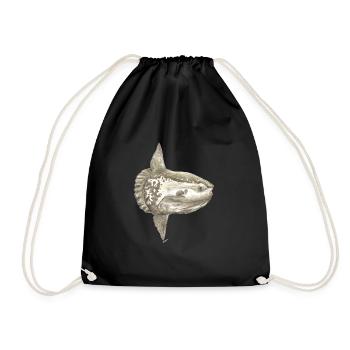 Mola Mola Sonnenfisch für Fischer, Taucher - Turnbeutel - Schwarz - Vorne