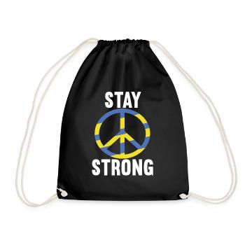 Restez fort Ukraine Paix - Sac de sport léger - noir - Devant