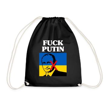Ukraine Putin - Drawstring Bag - black - Front