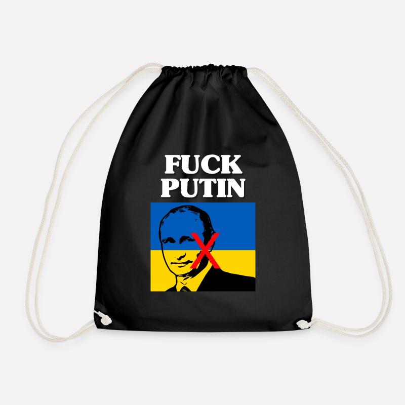 Ukraine Putin - Turnbeutel - Schwarz