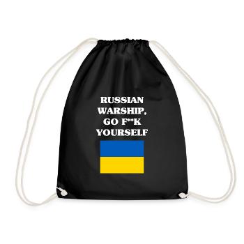 Ukraine - Drawstring Bag - black - Front