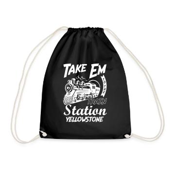 Western Coountry Yellowstone emmenez-les au train - Sac de sport léger - noir - Devant