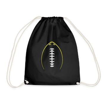 Silhouette de football américain - Sac de sport léger - noir - Devant