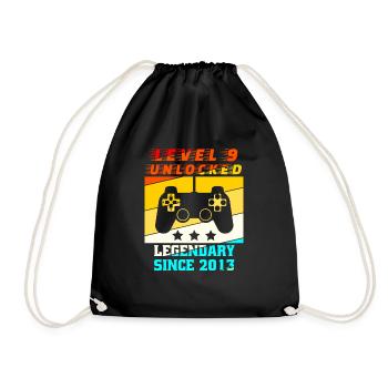 Level 9 unlocked legendary since 2013 - Drawstring Bag - black - Front
