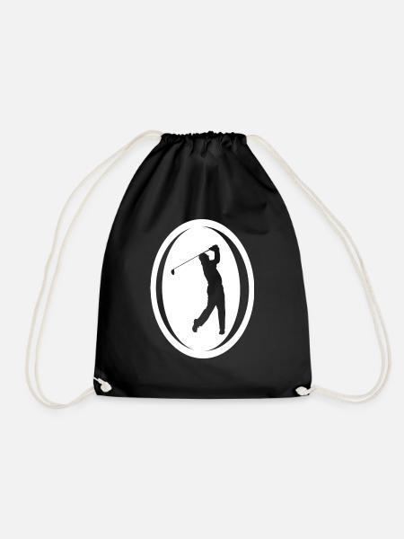 golf sport - Drawstring Bag - black