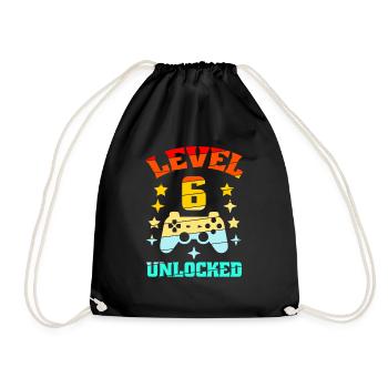 6ème anniversaire Niveau 6 débloqué - Sac de sport léger - noir - Devant