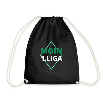 Moin 1 Liga Aufstieg Bremen - Turnbeutel - Schwarz - Vorne