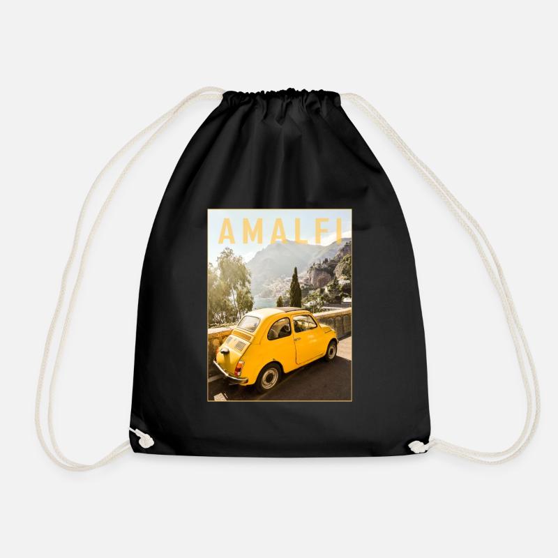 AMALFI Italy - Drawstring Bag - black