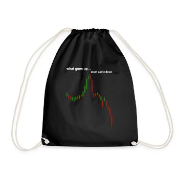 Downtrend - Turnbeutel - Schwarz - Vorne