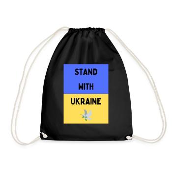 STAND WITH UKRAINE - Turnbeutel - Schwarz - Vorne