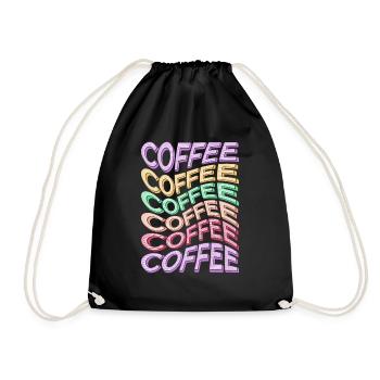 Café - Design amateur de café - Sac de sport léger - noir - Devant