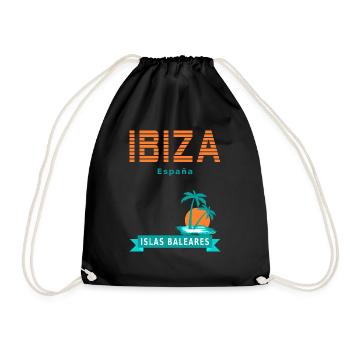 Ibiza - Espagne, nouveau design original - Sac de sport léger - noir - Devant