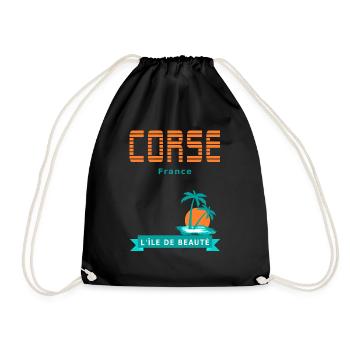 Corsica - the island of beauty - Drawstring Bag - black - Front