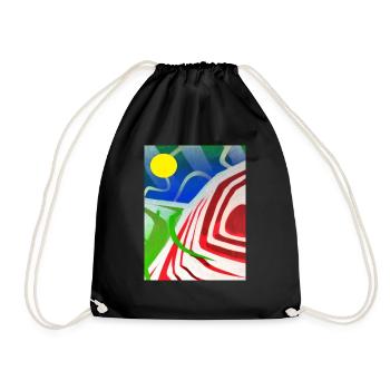 graffiti landscape sunny - Drawstring Bag - black - Front