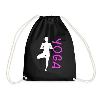 Exercice de yoga pour une séance d’entraînement - Sac de sport léger - noir - Devant