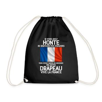 Les Couleurs De La France Drapeau Français - Sac de sport léger - noir - Devant