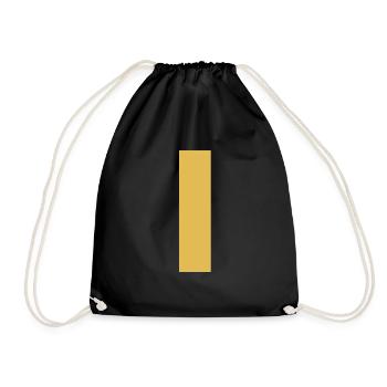 Golden stroke through the middle T-shirt - Drawstring Bag - black - Front