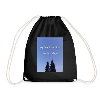 l’amour est un ciel sans fin n’est pas la limite - Sac de sport léger - noir - Devant
