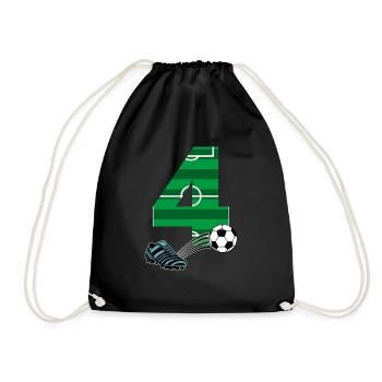 Football du 4ème anniversaire - Sac de sport léger - noir - Devant