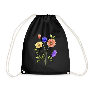 Fleur - Sac de sport léger - noir - Devant