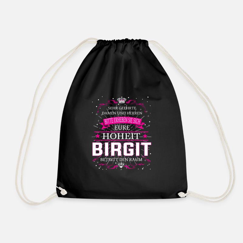 Eure Hoheit Birgit betritt den Raum - Turnbeutel - Schwarz